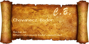 Chovanecz Bodor névjegykártya